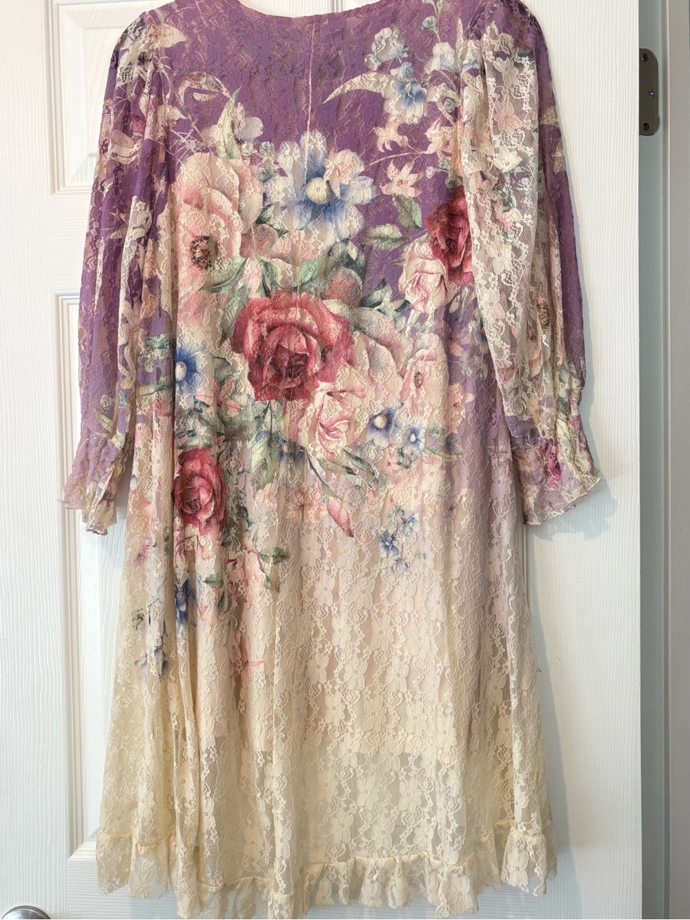 NWT! Origami Romantic Floral Knit Lace Hi-Low Tunic, SMALL - Picture 10 of 11